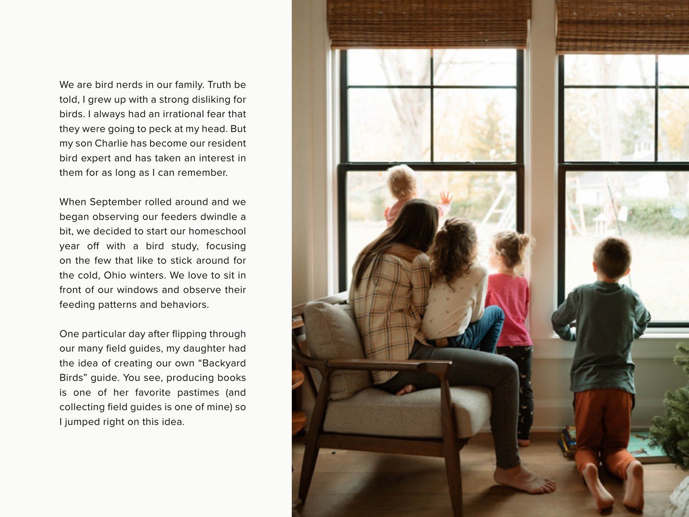 Backyard Birds Field Guide — excerpt from Wild + Free, written by Cristina Ondrey